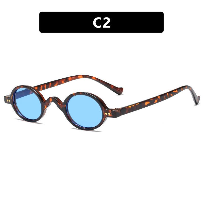Trendy Women's Retro Round Frame Anti-UV Sunglasses