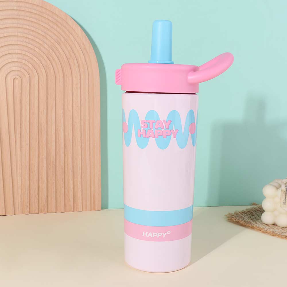 Leak-Proof Straw Cup Dopamine Vacuum Flask Portable Stainless Steel Insulated Cup  Travel