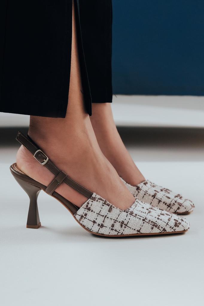 Women's Fashion Style Special Design Linen High Heel Shoes