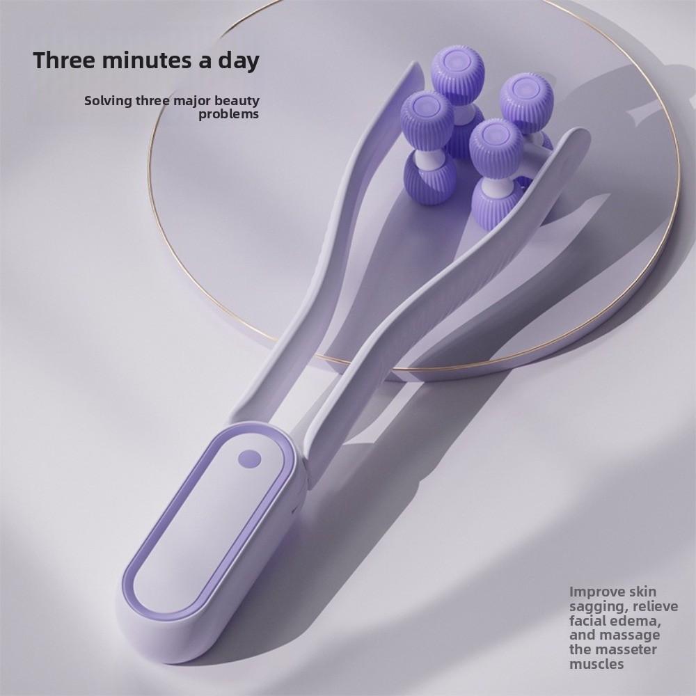 V Shape Rolling Face Massager Relaxing Lifting Battery-Free Facial Massager Tool Promoting Absorption Multifunctional