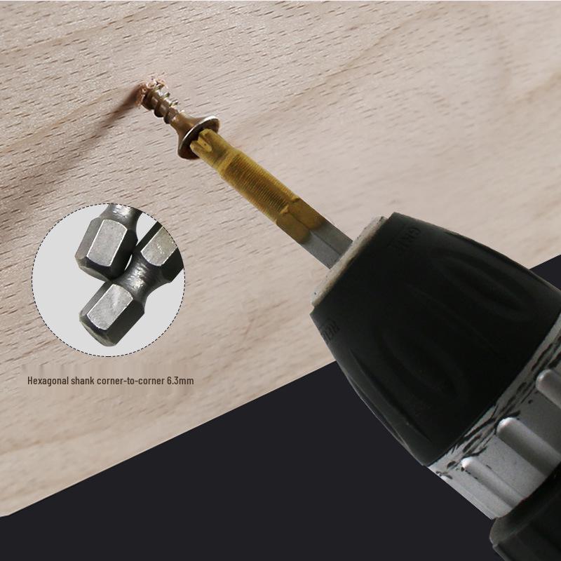 Titanium PH2 Anti-Slip Hex Screwdriver Bit Set for Electric and Air Drivers