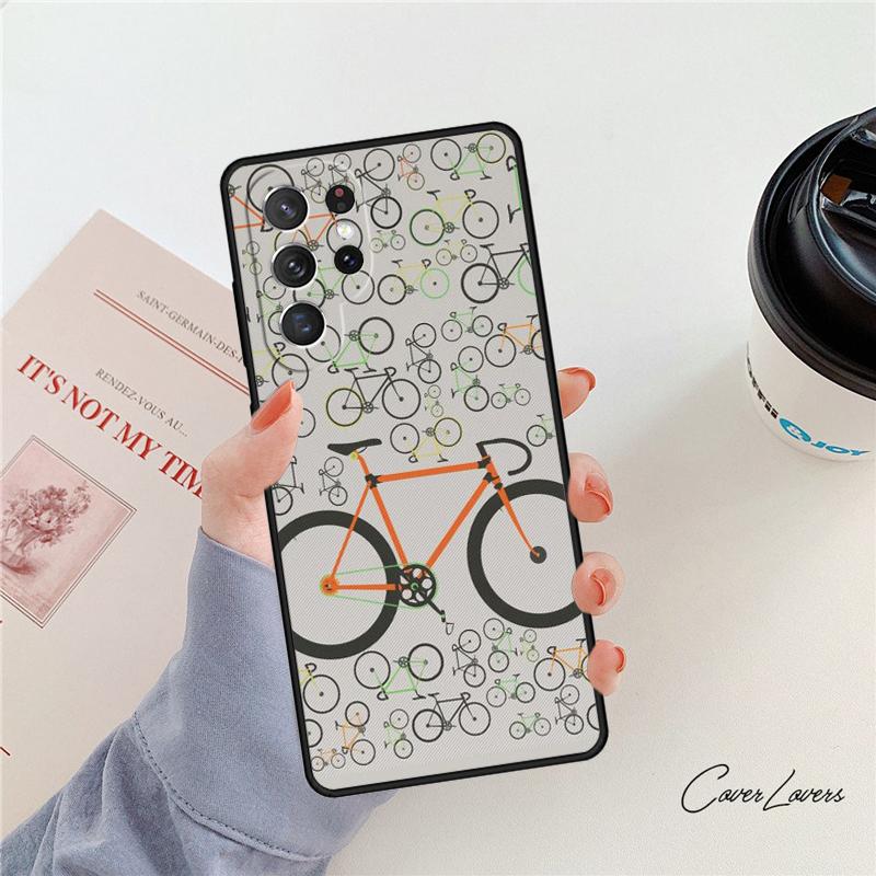 Bike Bicycle Cycling Phone Case For Samsung Galaxy S24 S25 S23 S22 Ultra Note 10 20 Plus S20 S21 FE Cover