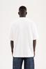 Men's Oversized T-shirt with Embroidered Metallic Logo – Interlock Machinist – Ecru S