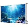 2D Plane Background of a Mysterious Blue Underwater World. Suitable for Parties, Studios and Interior Decoration - Corals