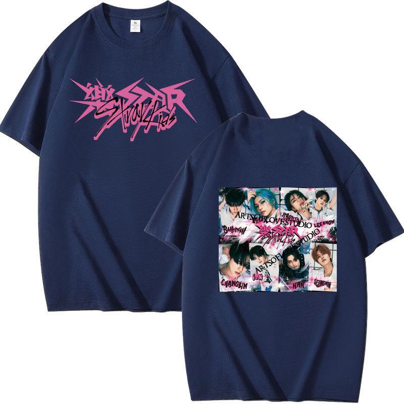 Stray Kids Dominated Printed Summer Short Sleeve T-Shirt Cotton Loose
