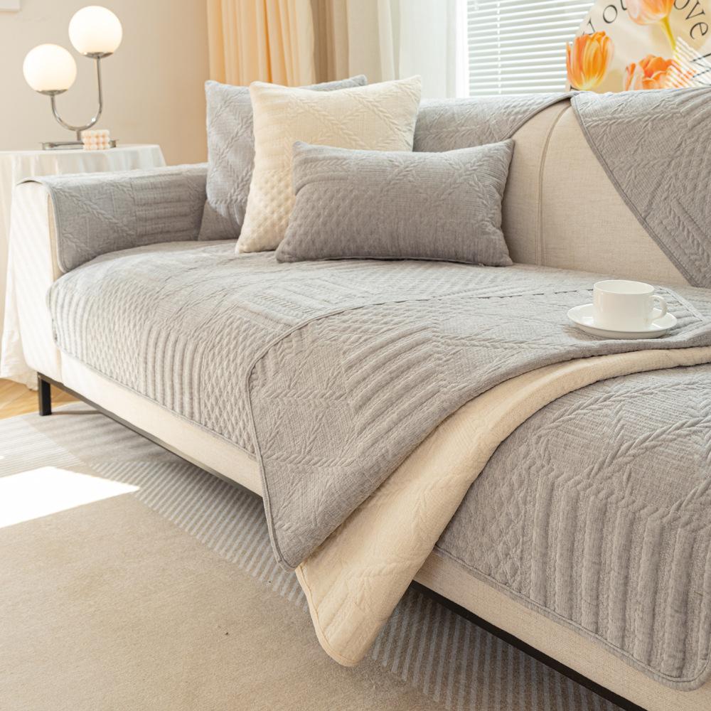 

Chenier Sofa Cushion Is Universal In All Seasons, Simple, Modern Gray, Anti-Cat Scratching, High-End Fabric New Seat Cushion 70*70cm