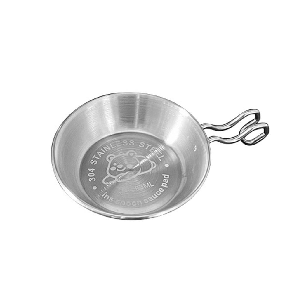 

Durable Bear Side Dish Bowl with Handle Hangable Seasoning Dish 304 Stainless Steel Mini Dipping Sauce Dishes