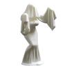 Halloween Ghost Bride Statue 3D Printed White Ghost Sculpture Tabletop Ornament for Yard Garden Lawn Indoor Outdoor Decor