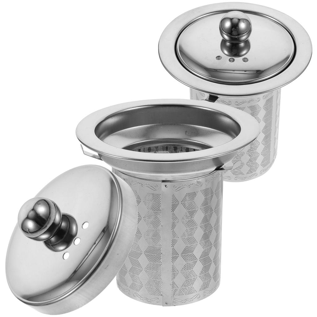 2Pcs Metal Tea Infuser Fine Mesh Strainer Stainless Steel Wide Application Brew Tea Filter Strainer for Teapot