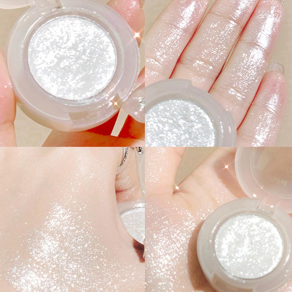 Monochrome Eyeshadow Palette Diamond Glitter Discoloration Eyeshadow Highlighter Sequins Waterproof Lasting Eyes Makeup Pigments