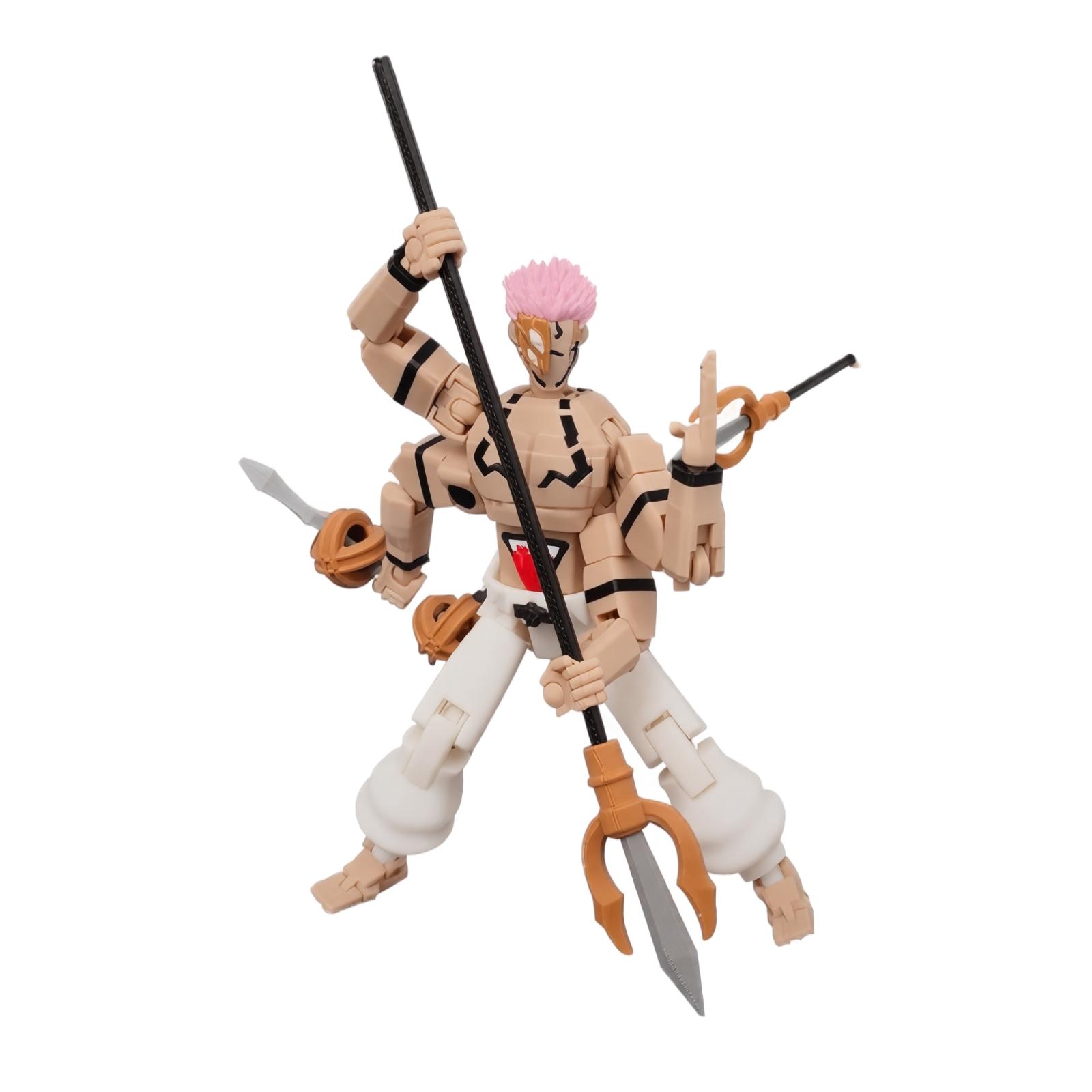 3D Printed Anime Action Figure with Movable Joints - Realistic Collectible Statue for Display One Size