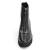 Fashion Boots Front Zip Comfort Short Boots 3020 Black [Composition Nine]