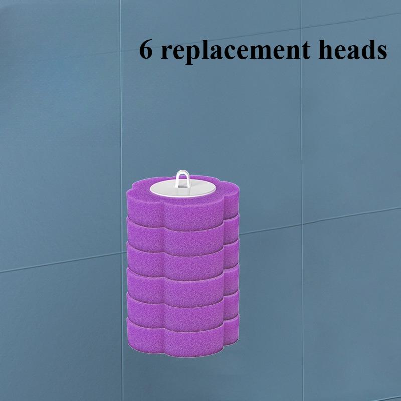 Toilet Brush Set with Replaceable Disposable Heads, Bathroom Cleaning Tool Kit Featuring Wall-mounted Toilet Brushes