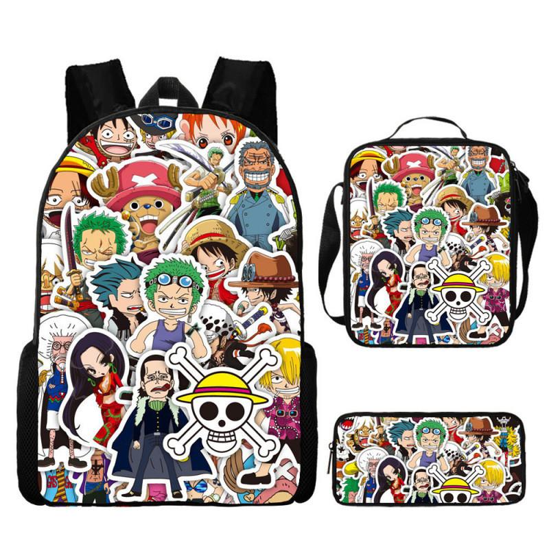 One Piece Backpack Set For Middle School Students Nylon School Bag Pencil Case And Tote Bag