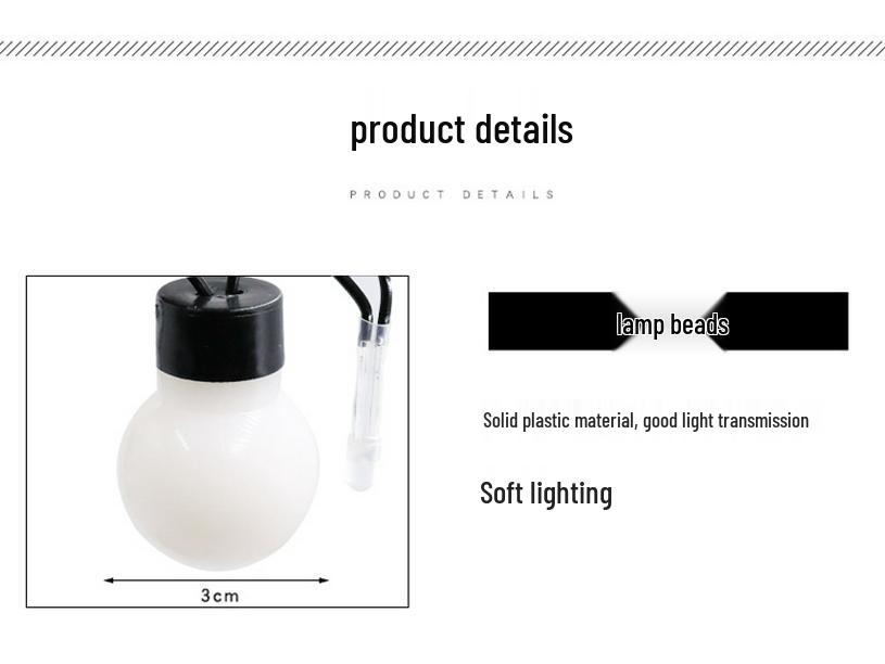 LED Kugel Lichterkette für Hochzeiten & Festivals - Vielseitige Innen-/Außendekoration für Schlafzimmer & Balkon