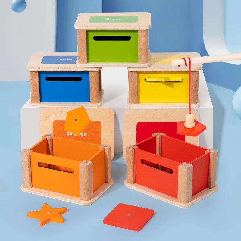 Frühe Bildung für Kinder Farbklassifizierung Münzbox Formklassifizierung Sessele Angelspiele Aufklärung Lernspielzeug