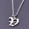 2pcs Stainless Steel Initial Necklace For Men Women Chain Old English Pendant 26 Letters Statement Necklaces Jewelry Couple Gift