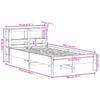 Solid Wood Bed Without Mattress 75 X 190 Cm Pine Wood