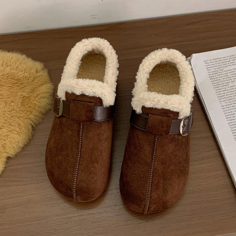 Women's thick-soled winter lightweight warm fur integrated plush snow boots non-slip wear-resistant casual sports cotton boots fur shoes