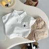 Boys Summer Outfit Set Baby Summer Thin Short Sleeve Polo Two Piece Short Style Short Children's Clothing