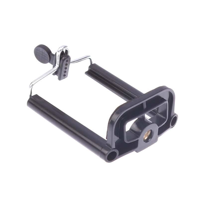 1ks Univerzální Roztažitelný Černý Držák Telefonu Stojan s 1/4 Palcovým Šroubovým Otvorem Selfie Tyč Kamera Klip na Telefon Příslušenství