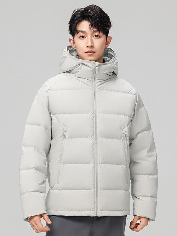 Men's Trendy Short Hooded Down Jacket - Thickened Winter Outdoor Casual Coat