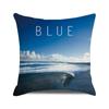 Seascape Theme Decorative Pillow Case Letter Beach Ocean Animals and Plants Home Hotel Living Room Sofa Cushion Cover