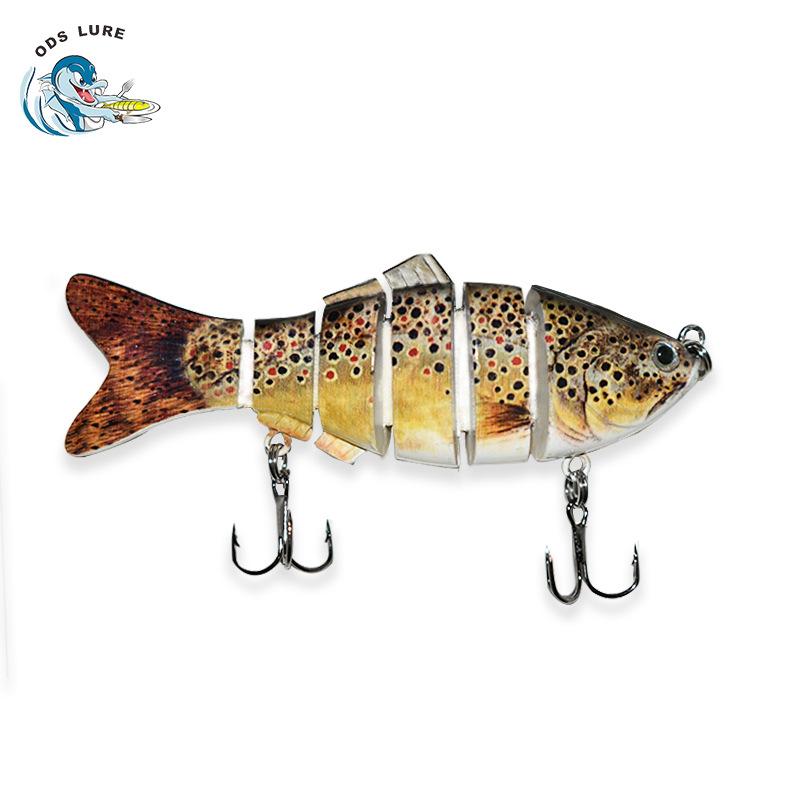 Multi Joint Bait, Suitable for Barracuda, Perch, and Salmon Perch, Equipped with Three Hooks (Type B) for Freshwater and Saltwater