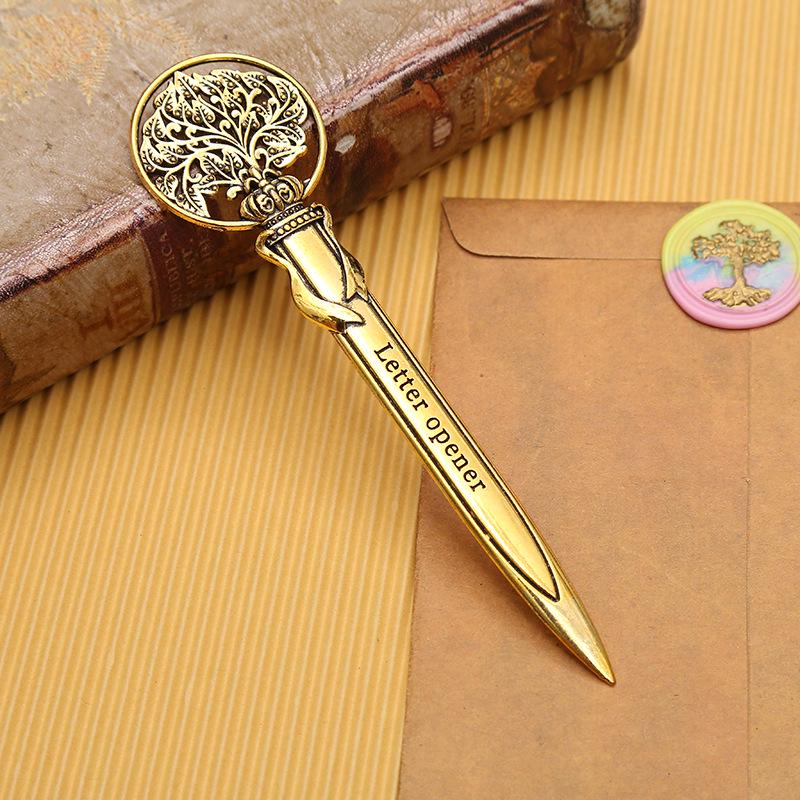 Zinc Alloy Retro Metal Letter Opener, European-American Style, In Stock