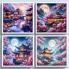 Full Embroidery Eco-cotton Thread 11CT Printed Pavilion Cross Stitch Kit Art