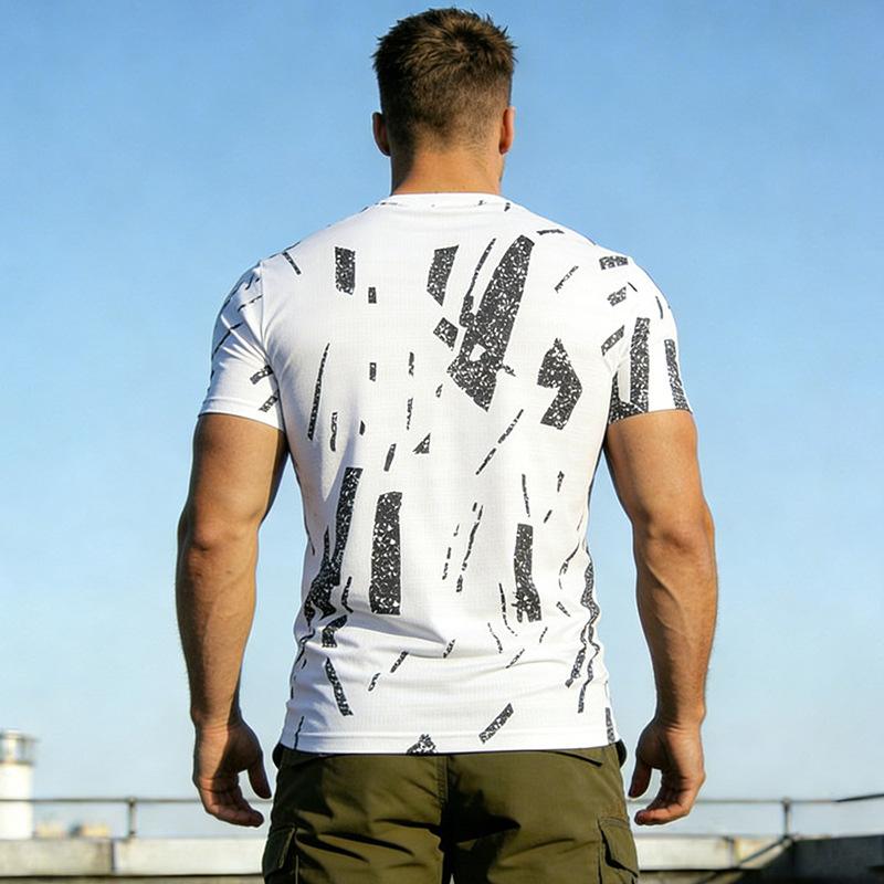 Eis Seide T-Shirt Herren Lässig Oberteil Locker Halbärmel Atmungsaktiv Große Größen Herren Sportbekleidung Schnell Trocknend Kurzärmelig