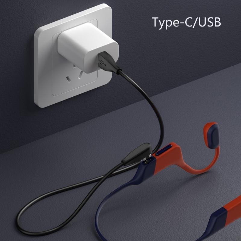 Magnetic Charging Cable 4Pin Connection Line for S710 Earphone Type C or USB Connectors Charger Cord
