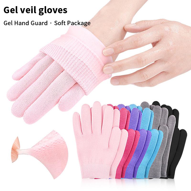 1Pair Multi Colored Essential Oil Moisturizing Socks Gloves For Dry Cracked Feet Nourishing Skin Lubricating Foot Care Massage