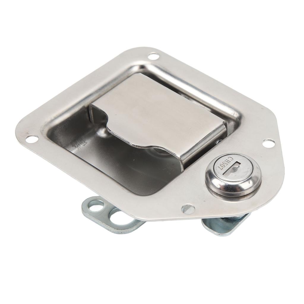 Stainless Steel Toolbox Lock Polished Finish Rust Proof Paddle Door Latch Handle for RV Trailer Truck