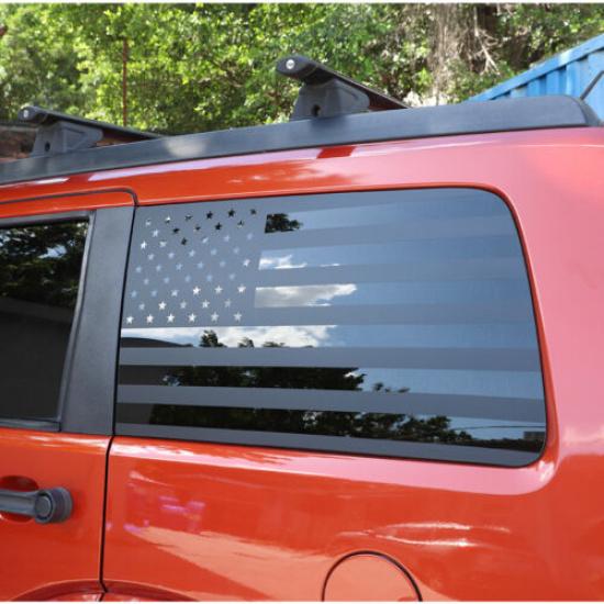 2xRear Window Decal N US Flag Sticker Trim Cover For  Dodge Nitro 07-2012
