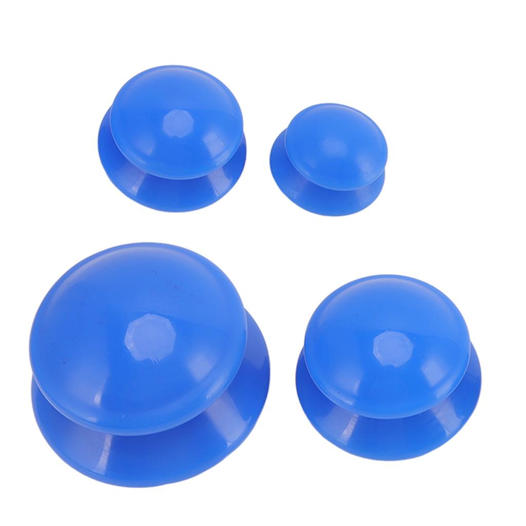 4 Sizes Silicone Cupping Therapy Set Negative Pressure Vacuum Cupping Sets for Professional Studio