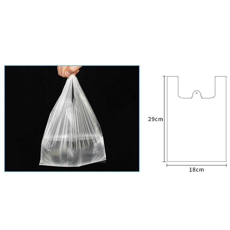 Large White Transparent Plastic Tote Bags (40x60) – Thickened Vest-Style for Food
