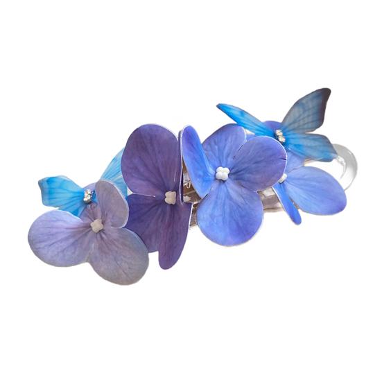 Butterfly Hair Clip Flower And Butterfly Hair Barrette Hawaiian Floral