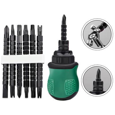 7Pcs/Set Mini Ratchet Screwdriver Dual-purpose Batch Head Labor-Saving Screwdrivers Screwdriver Bit Sets Hand Tools