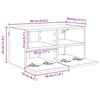 TV Wall Cabinet Black Oak Effect 60 x 30 x 30 cm