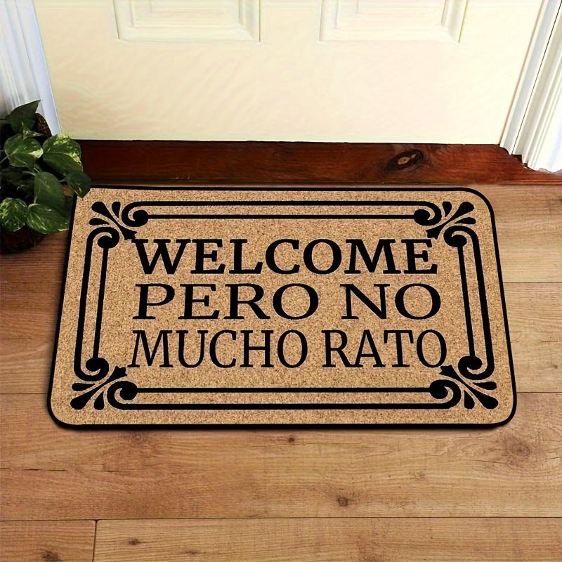 

VIKAMA Coffee-Colored Floral Pattern Simple Door Mat, Home Entrance Carpet, Interior Decoration, Simple Home Decoration 40X60CM(1.3X2FT