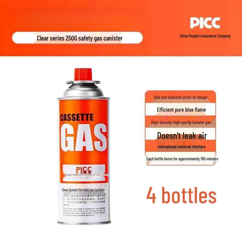 Jiemengzhe Портативная газовая горелка для кемпинга, газовые баллончики 4 Bottles