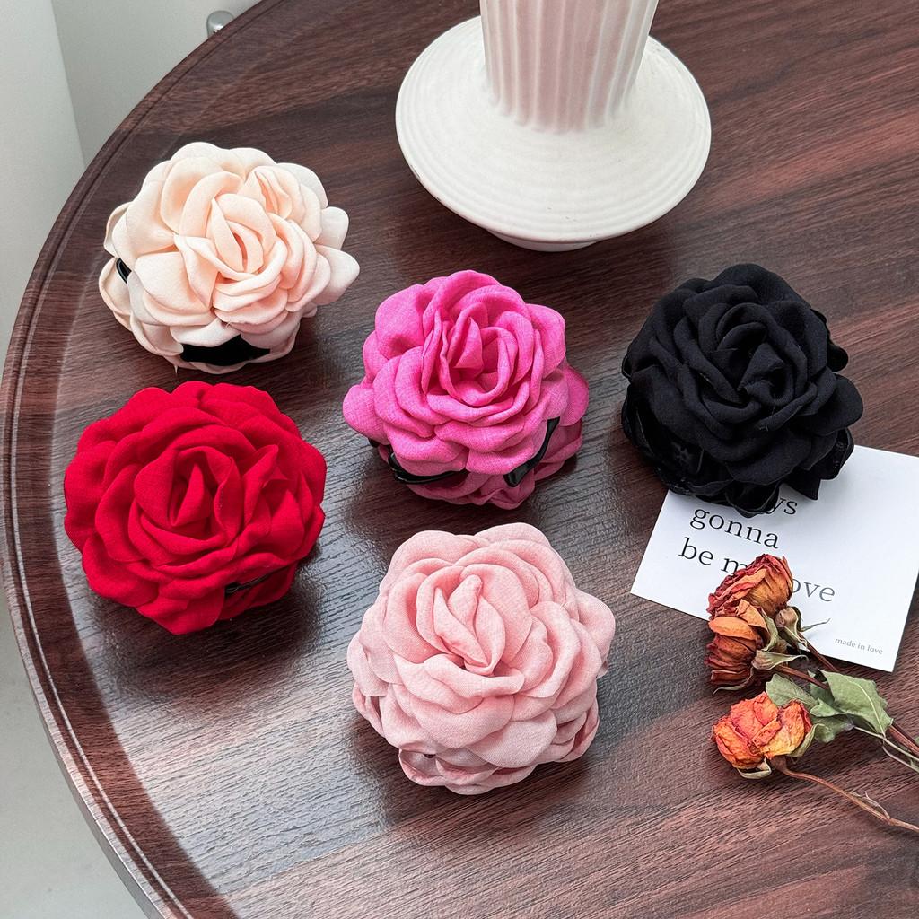 Elegant Summer Rose Flower Hair Clip For Effortless Updos And Fashionable Styles