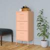 vidaXL Storage Cabinet Pink 42.5x35x101.5 Cm Steel