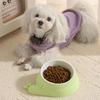 Pet Bowl with Anti-Slip Mat Base Stable Non-Slip Cat Food Bowl Tilted Design Rounded Arc Smooth Edges Pet Cat Feeding