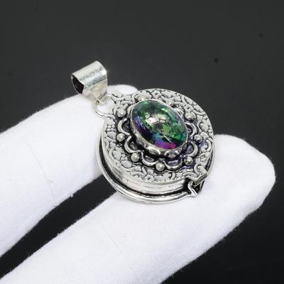 Mystic Rainbow Topaz Gemstone Handmade 925 Sterling Silver Pendant Natural Mystic Pendant Handmade Gifts Pendant Jewelry