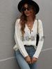 Autumn and winter new European and American button women's clothing loose solid color twisted rope knitted cardigan women's sweater women's