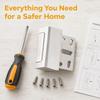 Easy to Install Door Lock Aluminum Zinc Zinc Alloy Childproof Door Lock Night Lock  Inward Swinging Door