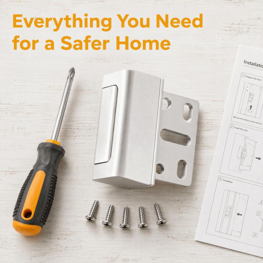 Easy to Install Door Lock Aluminum Zinc Zinc Alloy Childproof Door Lock Night Lock  Inward Swinging Door
