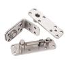 Concealed Door Hinge 180 Degree Rotation 600lbs Load Bearing Silver Brushed Stainless Steel Heavy